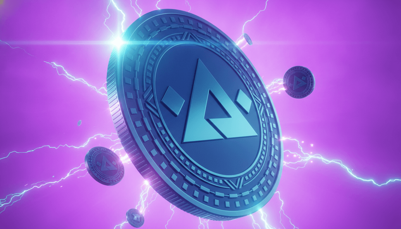Crypto tokens representing a liquidation cascade with forced selling across leveraged positions