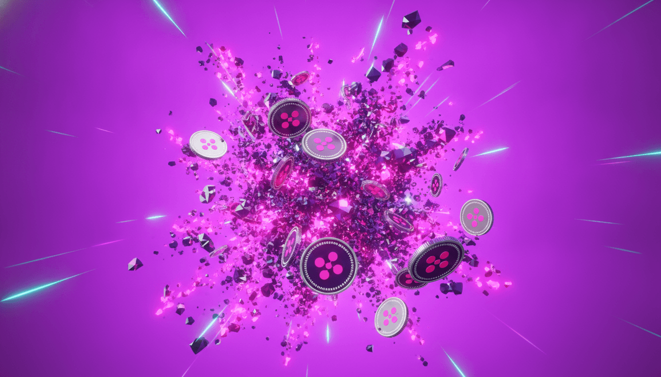 Blockchain network visualization representing DeFi protocol activity and total value locked