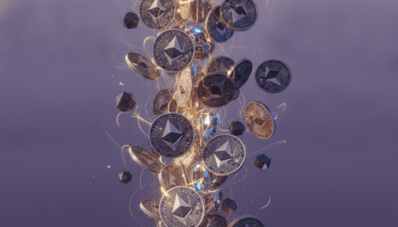 Blockchain network visualization representing DeFi protocol activity and total value locked