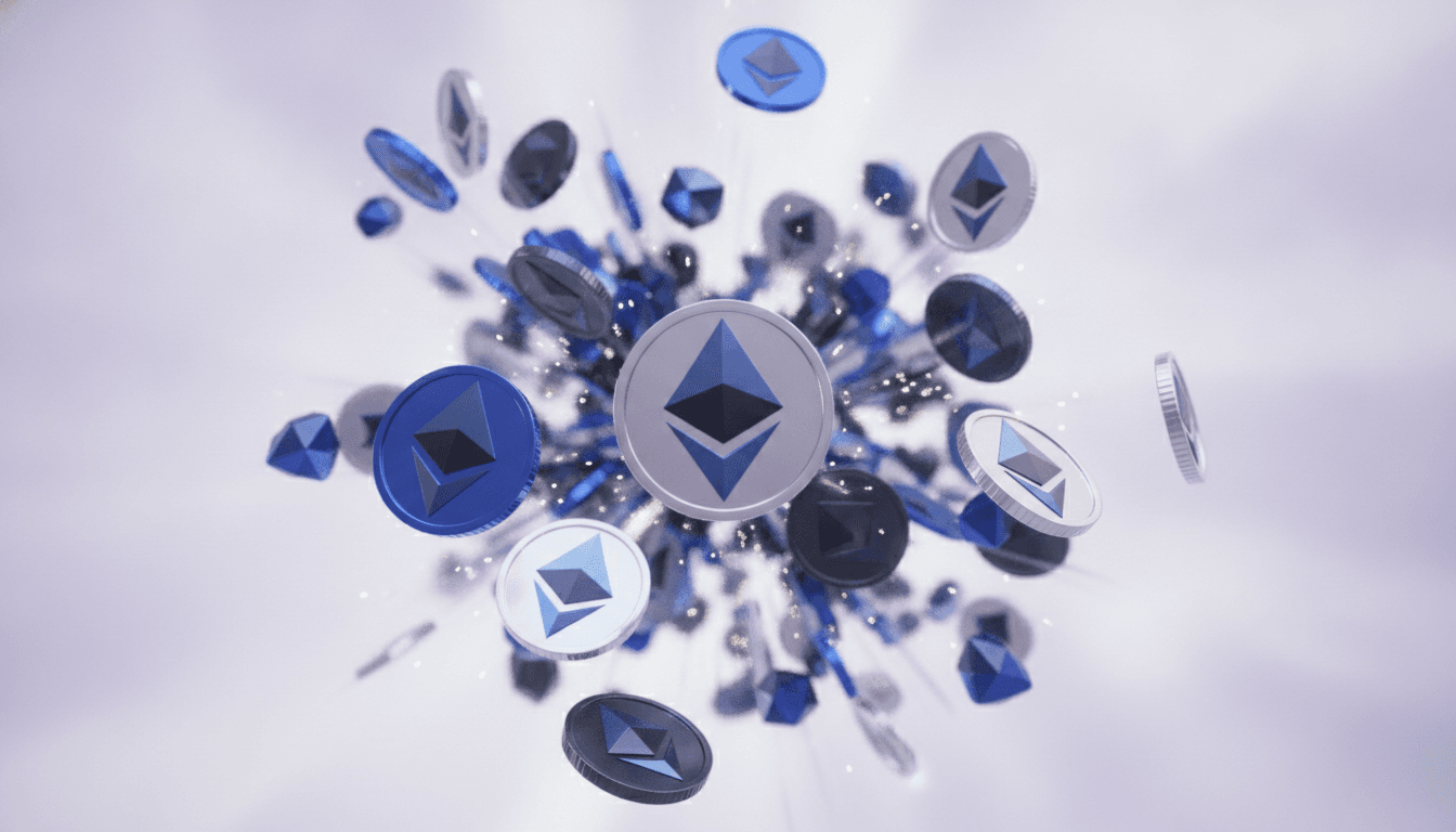 Blockchain network visualization representing DeFi protocol activity and total value locked