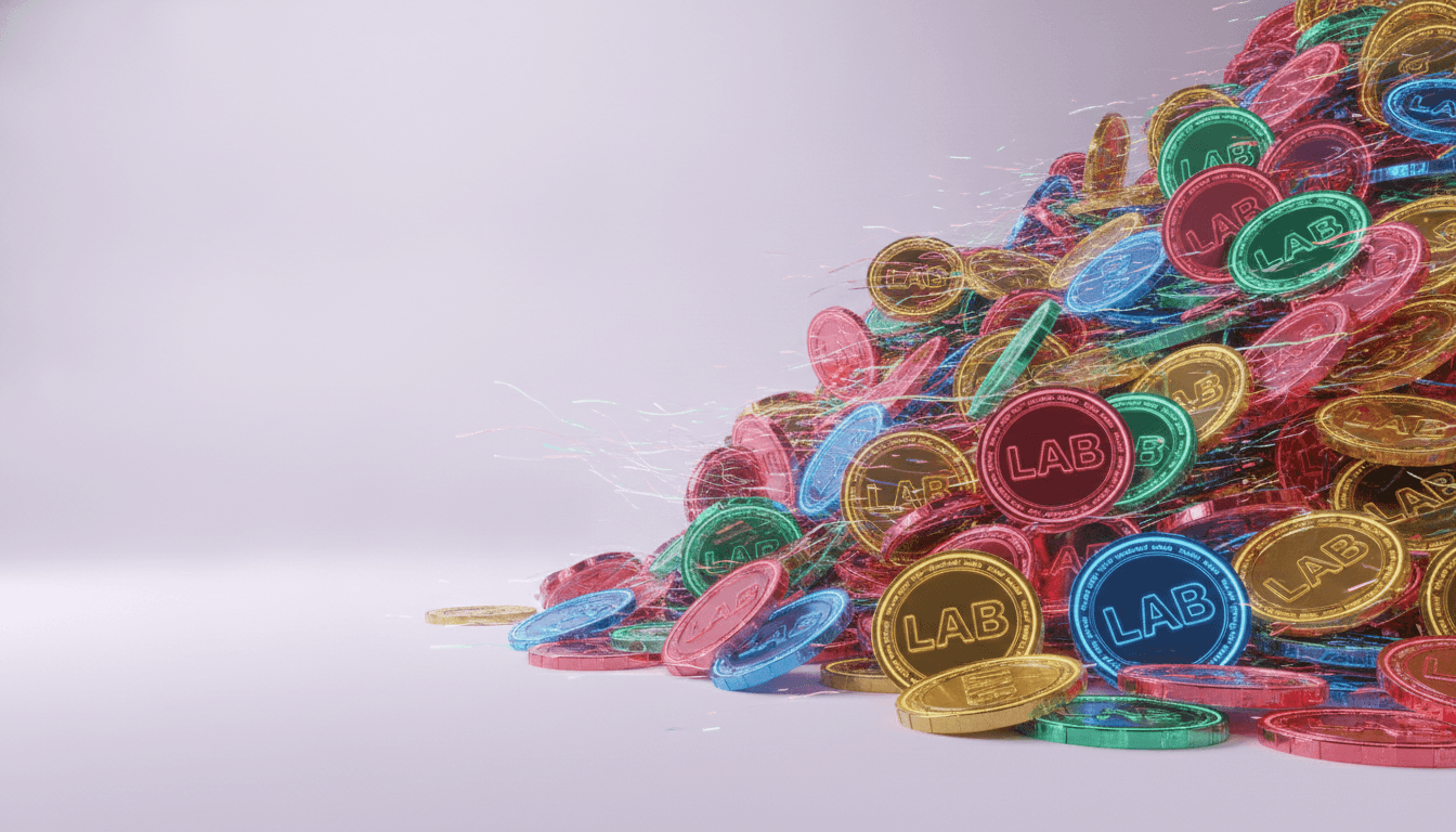 Crypto tokens representing a liquidation cascade with forced selling across leveraged positions