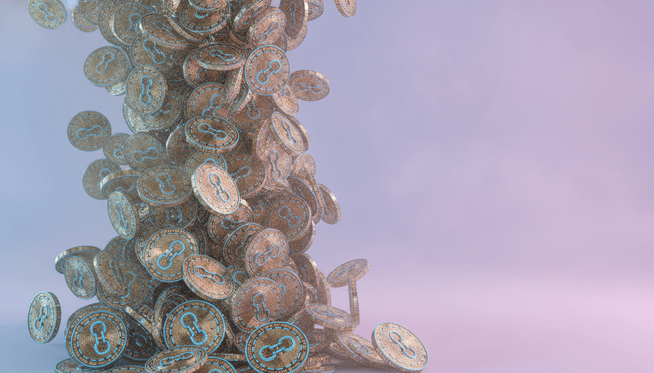 Blockchain network visualization representing DeFi protocol activity and total value locked