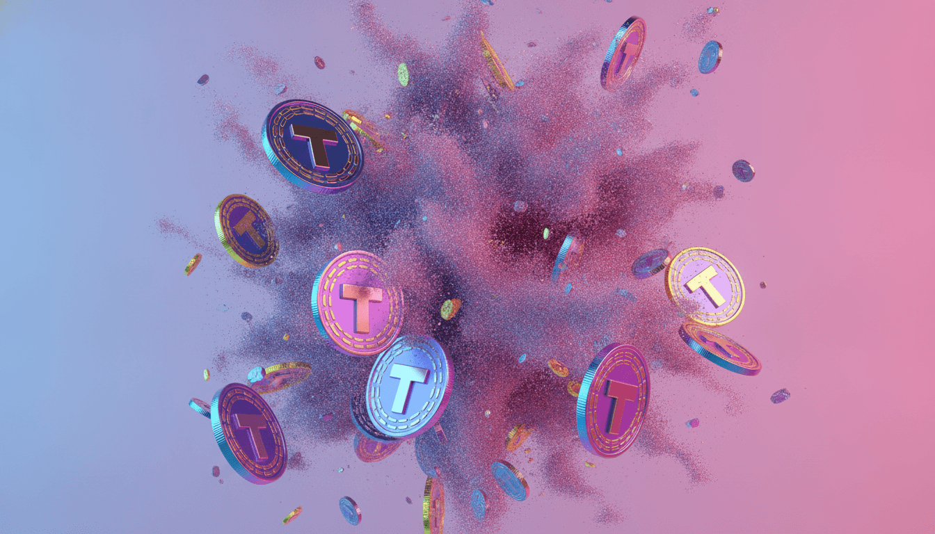 Digital dollar imagery representing stablecoin supply and flows across crypto markets