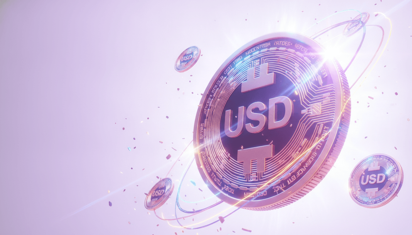 Digital dollar imagery representing stablecoin supply and flows across crypto markets