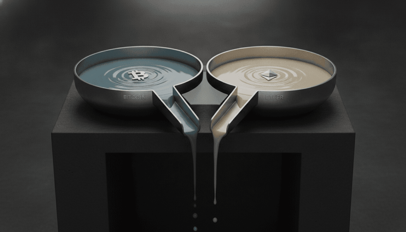 Conceptual illustration about Bitcoin: flows.