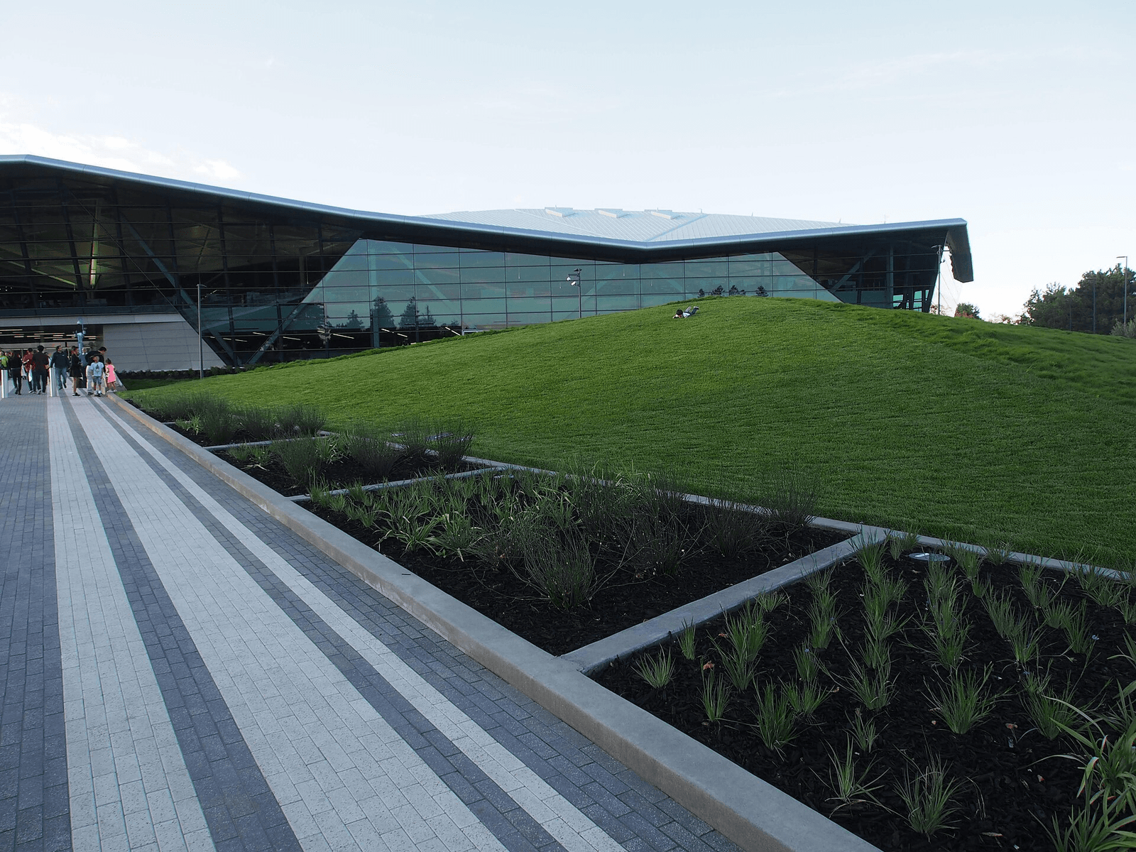 Landscaped approach to Nvidia's Endeavor at the headquarters in Santa Clara. Daniel Prostak