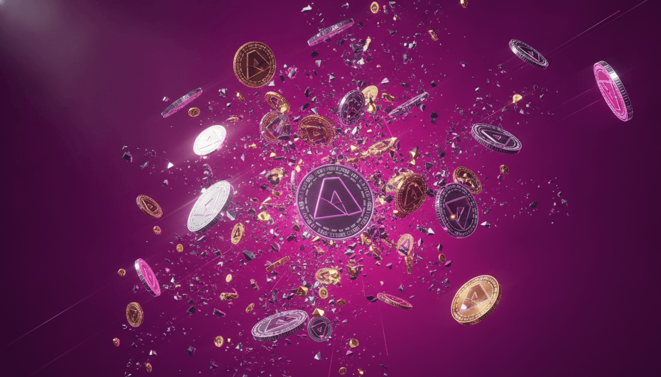 Blockchain network visualization representing DeFi protocol activity and total value locked