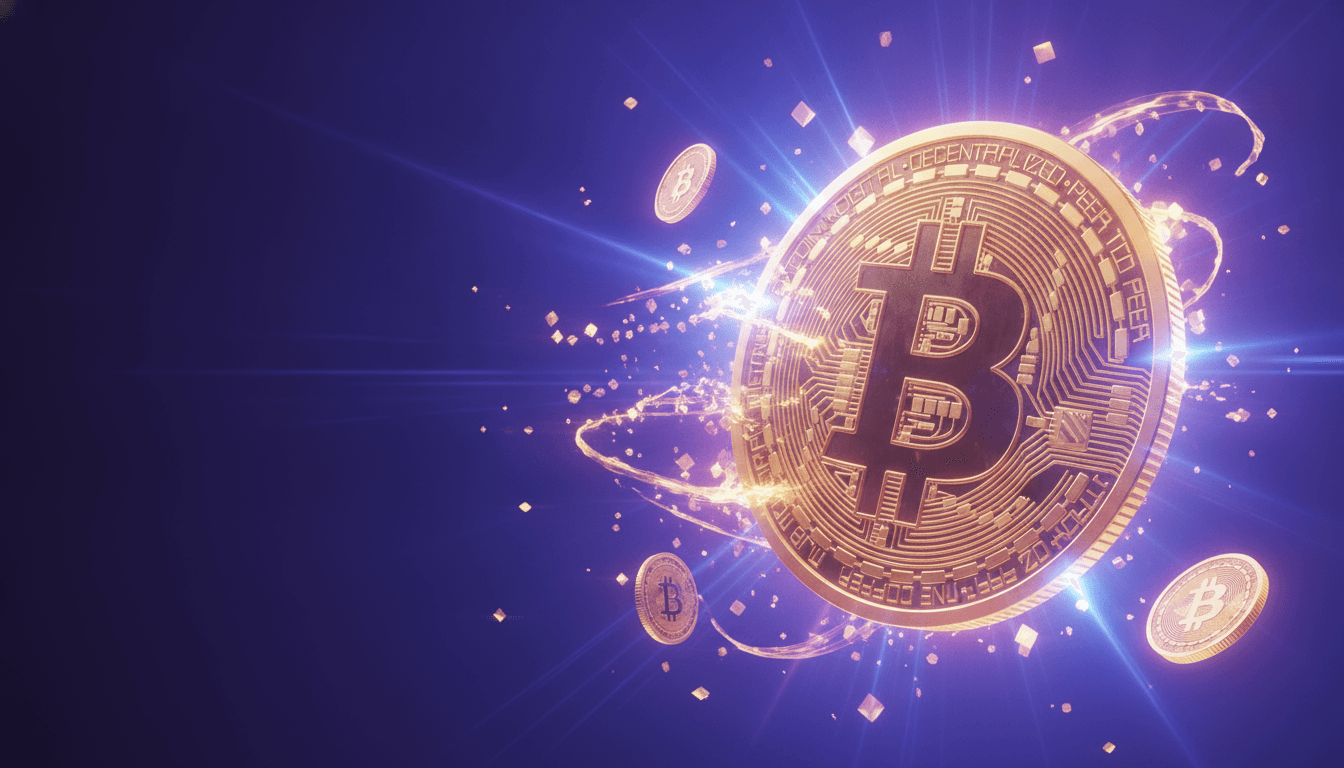 Crypto tokens representing a liquidation cascade with forced selling across leveraged positions