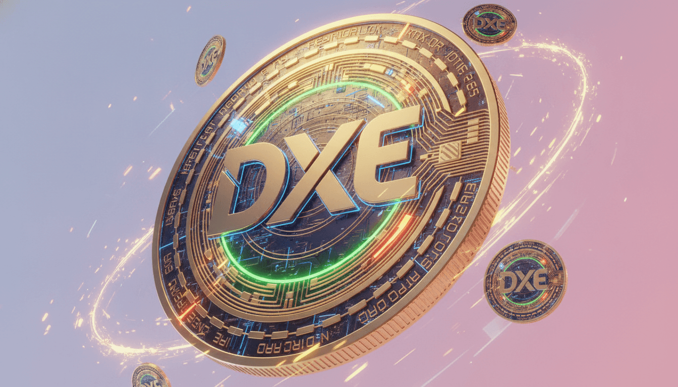 Crypto tokens representing a liquidation cascade with forced selling across leveraged positions