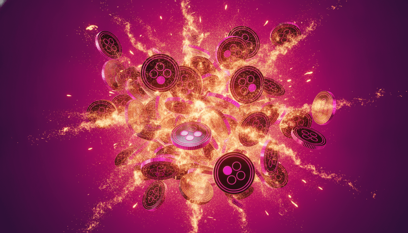 Blockchain network visualization representing DeFi protocol activity and total value locked