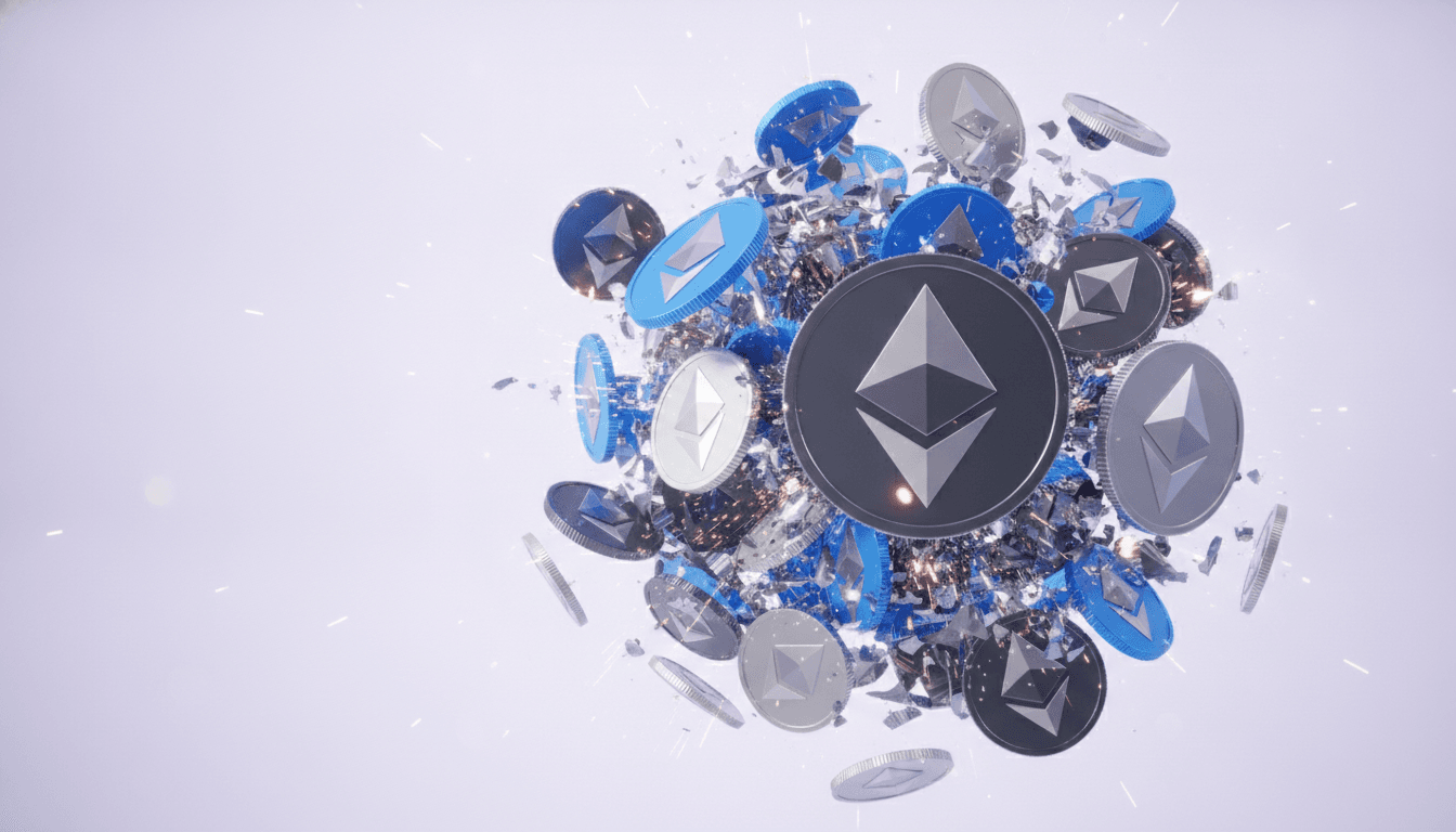 Blockchain network visualization representing DeFi protocol activity and total value locked