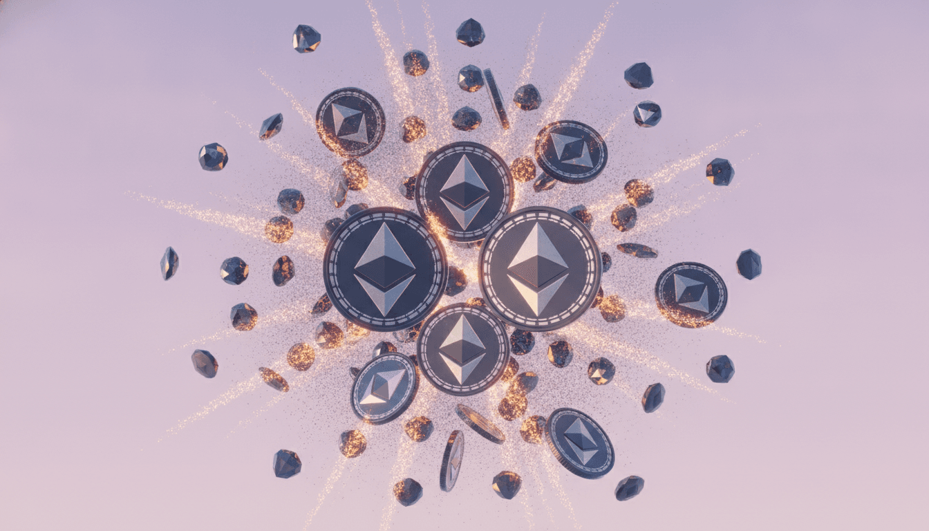 Blockchain network visualization representing DeFi protocol activity and total value locked