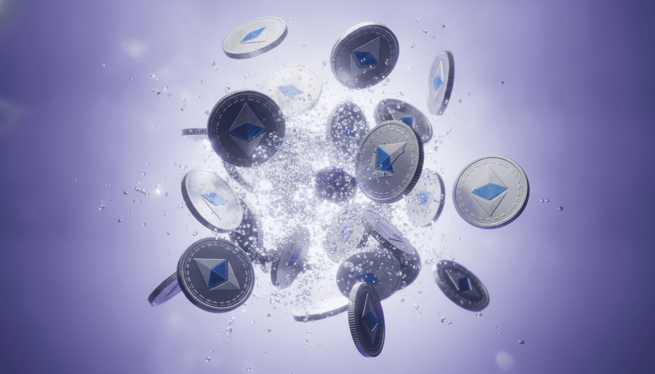 Blockchain network visualization representing DeFi protocol activity and total value locked