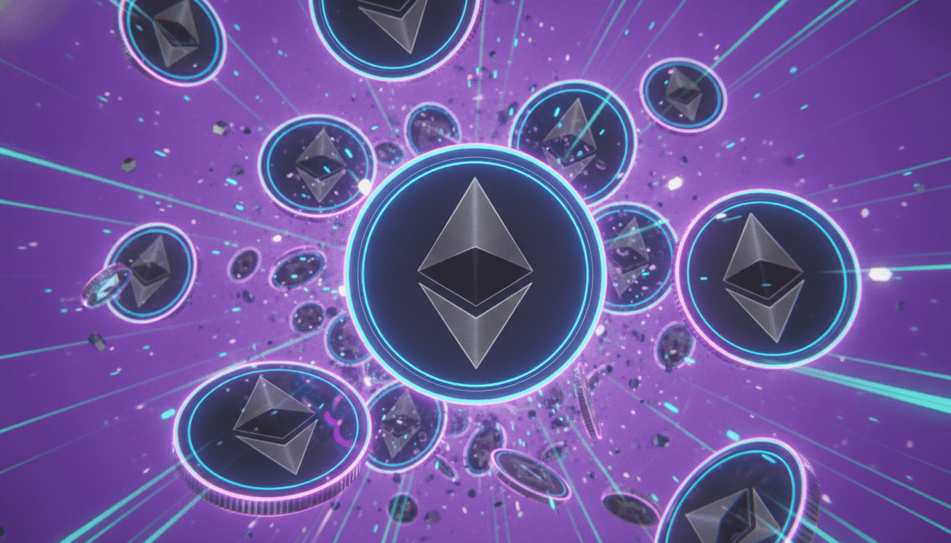 Blockchain network visualization representing DeFi protocol activity and total value locked