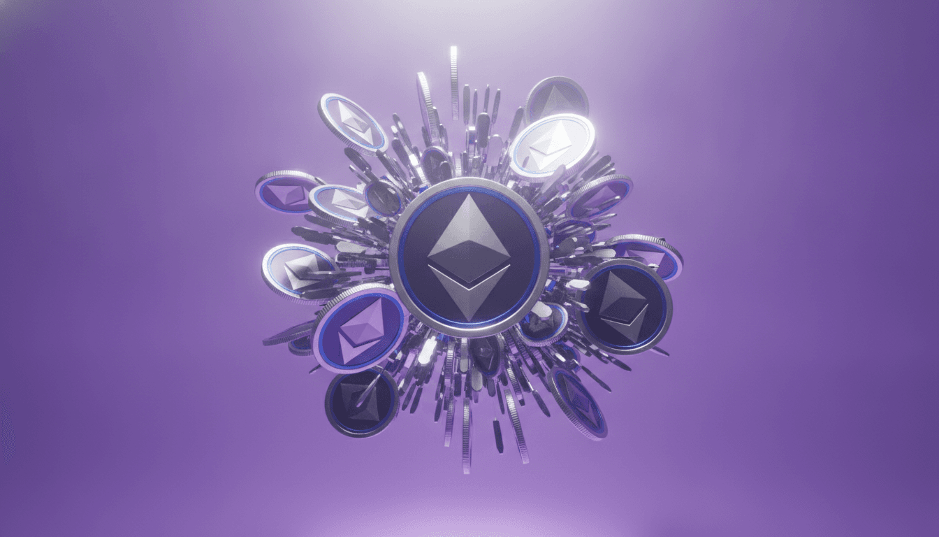 Blockchain network visualization representing DeFi protocol activity and total value locked