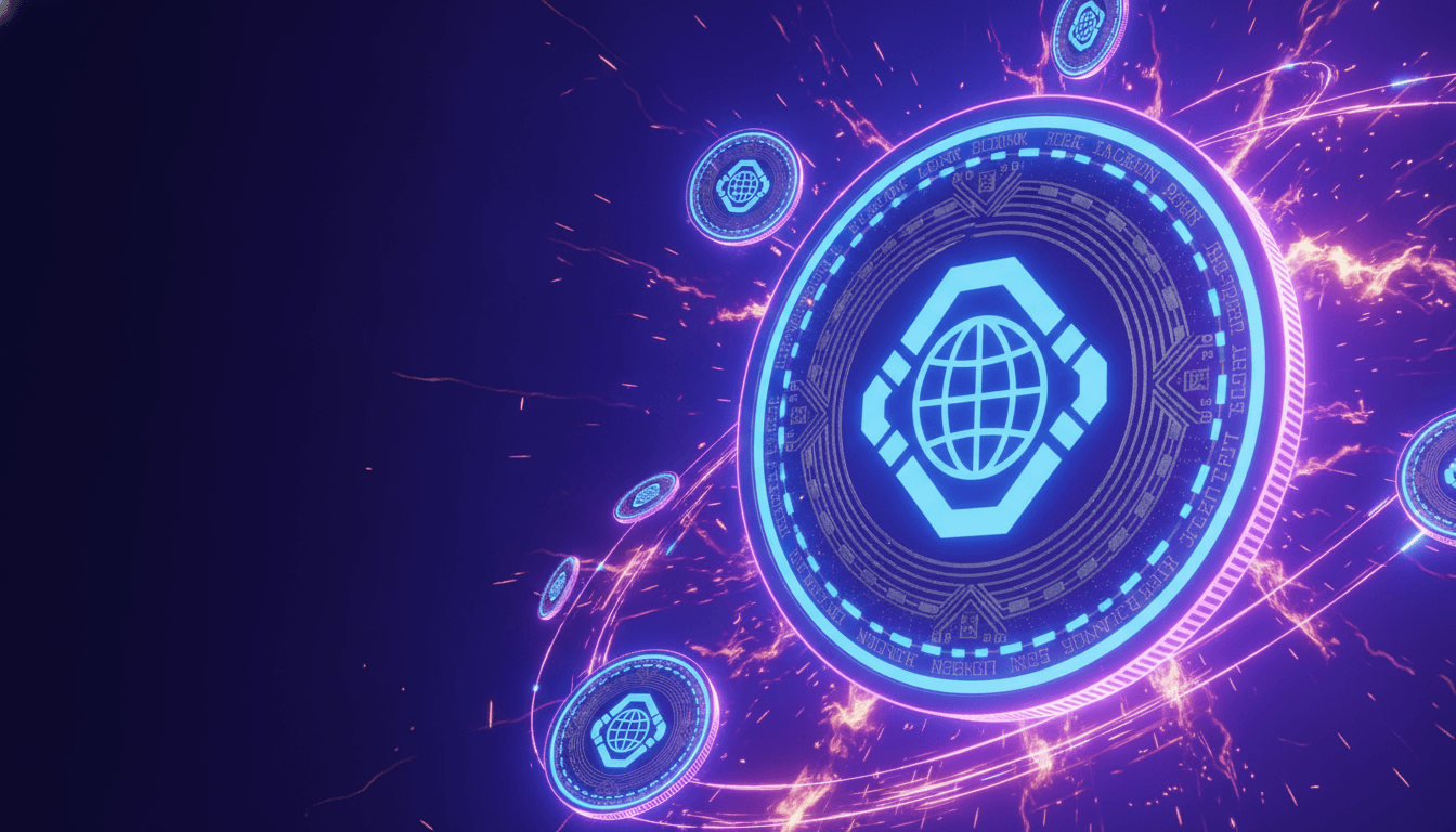 Blockchain network visualization representing DeFi protocol activity and total value locked