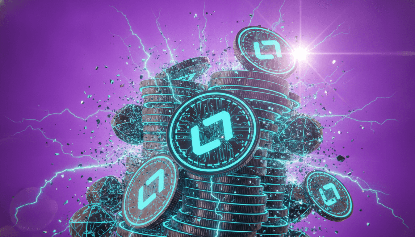 Blockchain network visualization representing DeFi protocol activity and total value locked