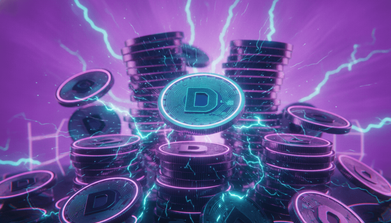 Blockchain network visualization representing DeFi protocol activity and total value locked