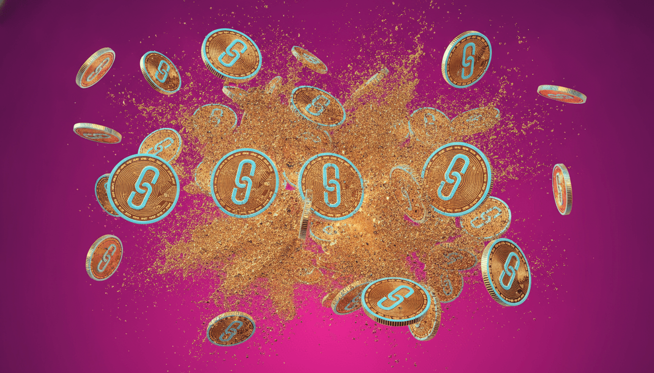 Blockchain network visualization representing DeFi protocol activity and total value locked