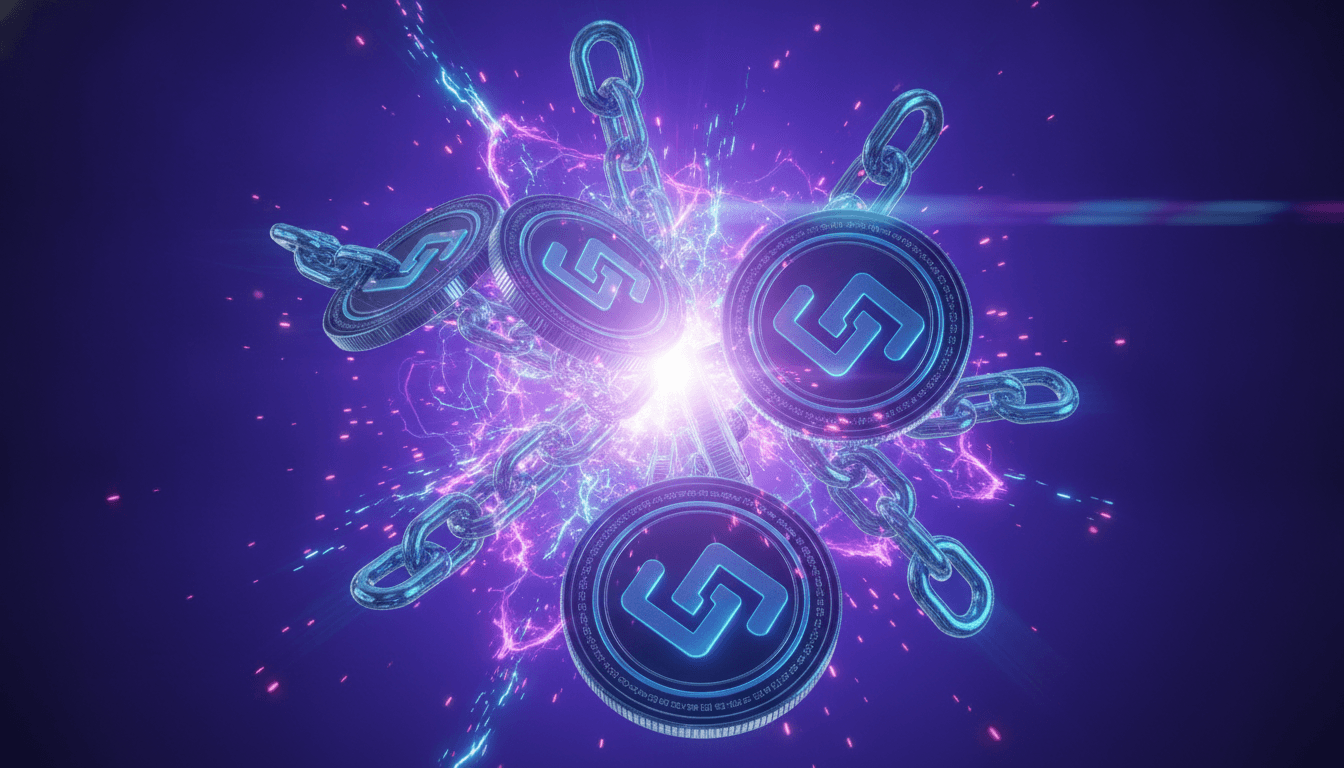 Blockchain network visualization representing DeFi protocol activity and total value locked