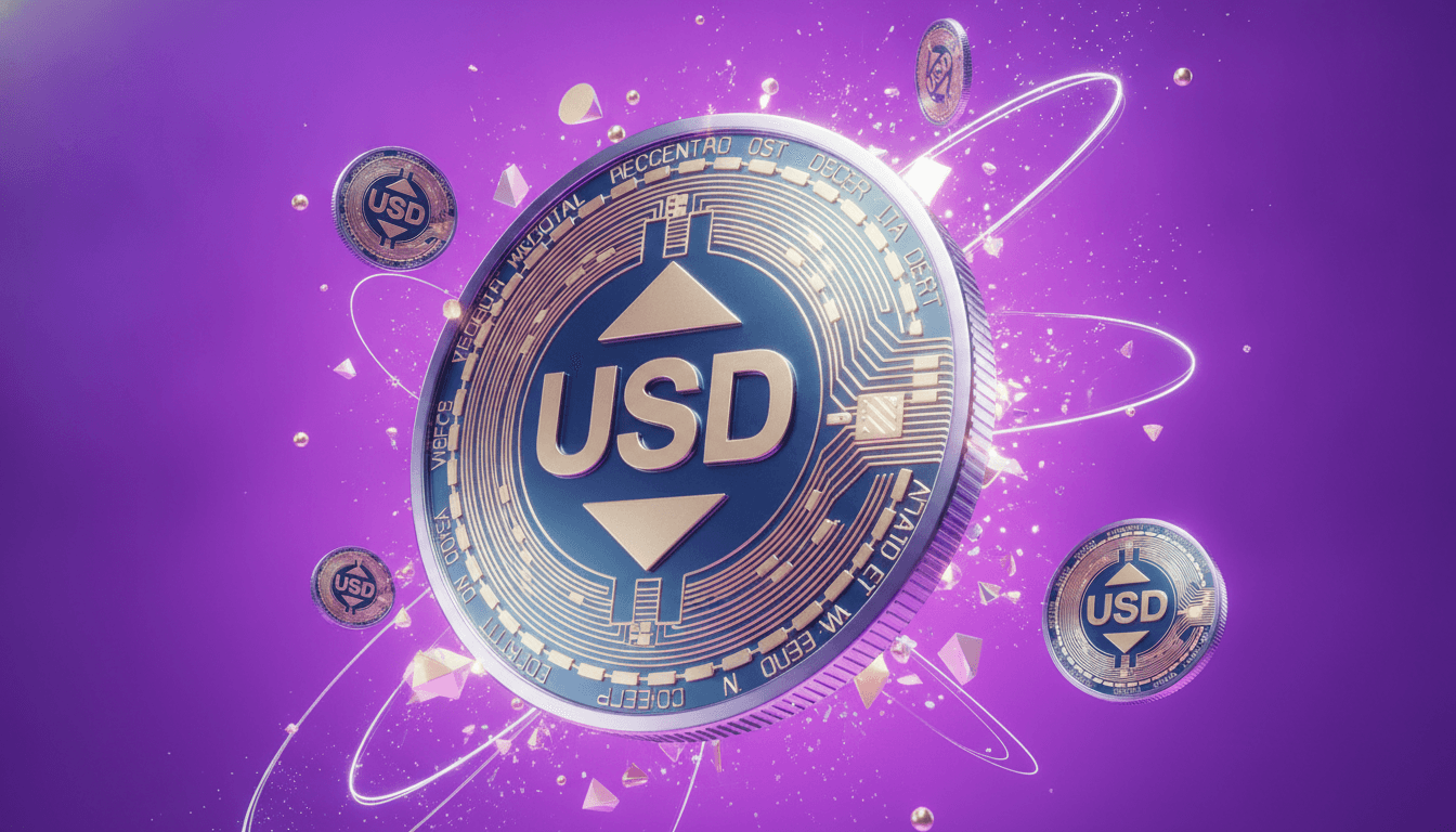 Digital dollar imagery representing stablecoin supply and flows across crypto markets