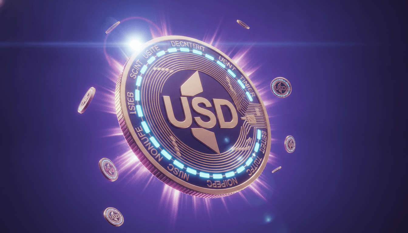 Digital dollar imagery representing stablecoin supply and flows across crypto markets