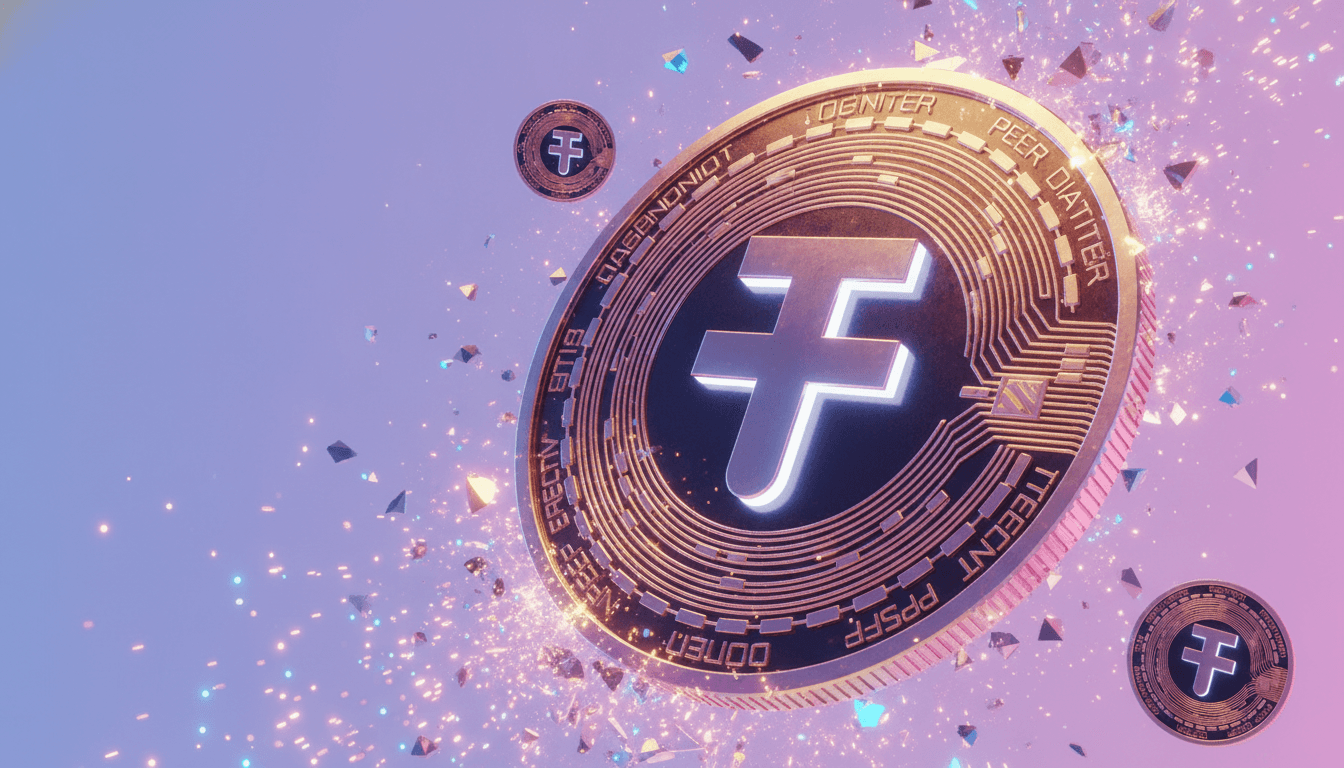 Digital dollar imagery representing stablecoin supply and flows across crypto markets