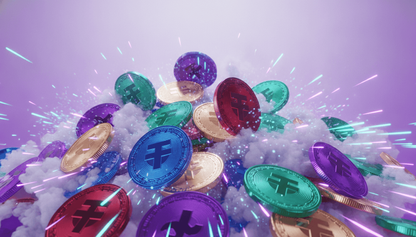 Digital dollar imagery representing stablecoin supply and flows across crypto markets